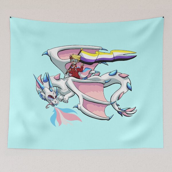 Item preview, Transgender and Nonbinary Pride Dragon  designed and sold by genosroootbeer.