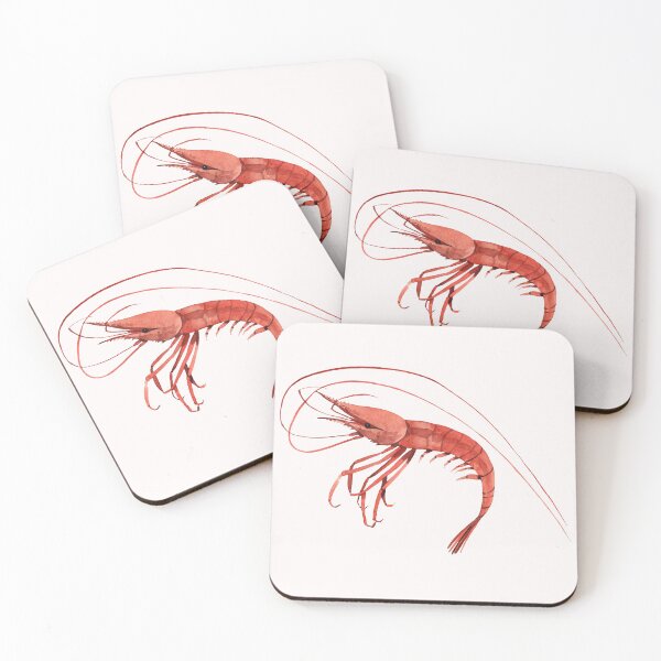 Item preview, Watercolor Red Shrimp designed and sold by virillanissa.
