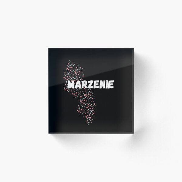 MARZENIE- Means dream in Polish. Pink sanset style, simple text design Acrylic Block