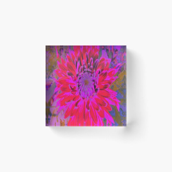 Item preview, Abstract Magenta, Purple and Red Dahlia Flower designed and sold by myrubiogarden.