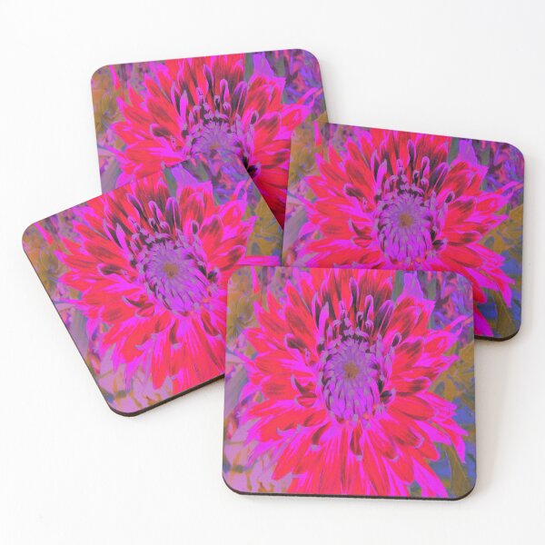 Item preview, Abstract Magenta, Purple and Red Dahlia Flower designed and sold by myrubiogarden.