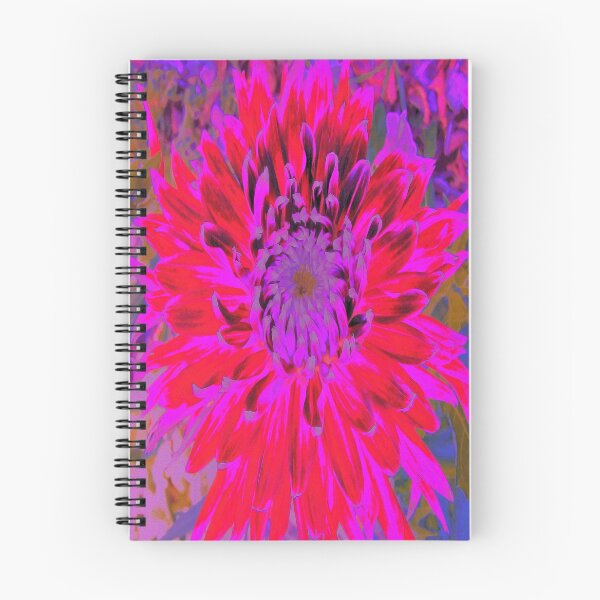 Item preview, Abstract Magenta, Purple and Red Dahlia Flower designed and sold by myrubiogarden.