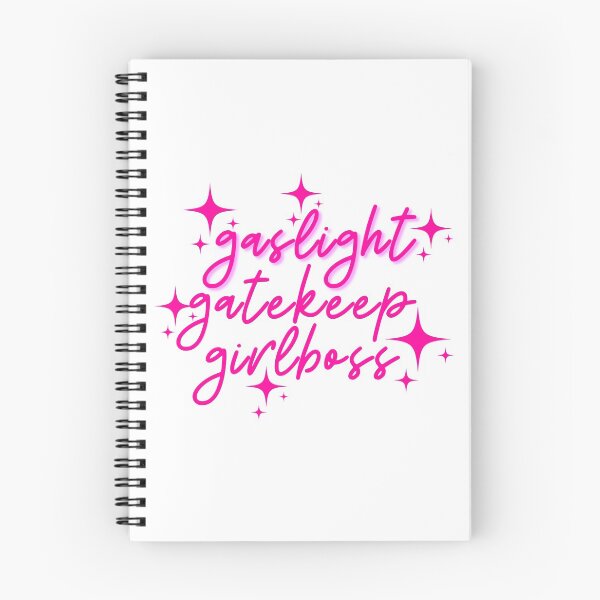 Item preview, gaslight gatekeep girlboss pink stars designed and sold by comrade1975.