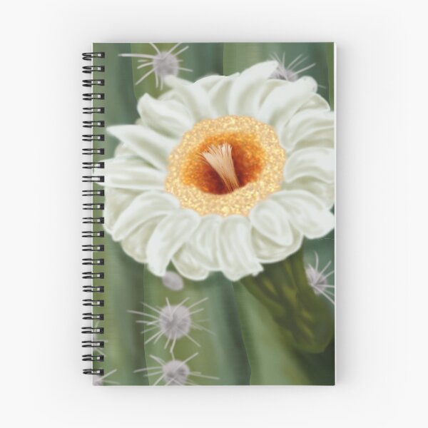 Item preview, Saguaro Cactus White Flower Art designed and sold by HRSCreates.