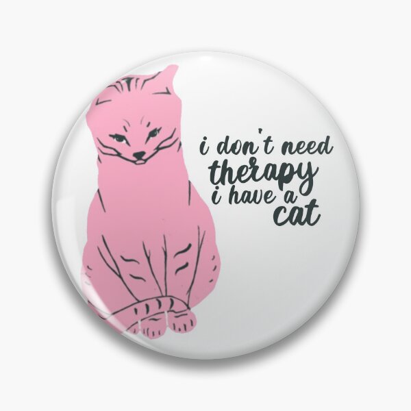 Item preview, I don't need therapy I have a cat, retro cat design - only cat lovers understand my cat is my therapist designed and sold by meraviglioso.