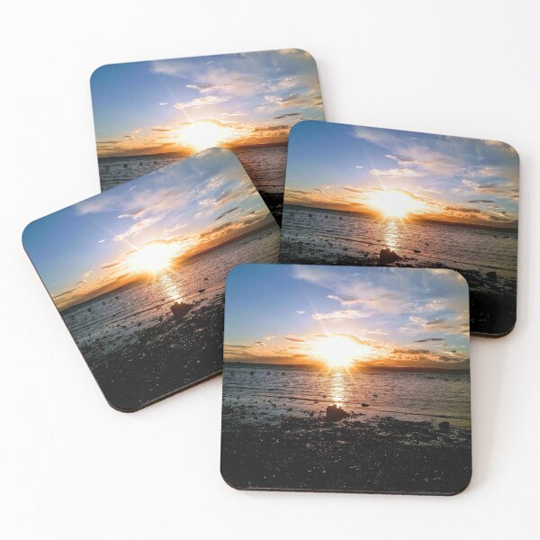 Item preview, Sunset at the rocky shore designed and sold by CrowFriend.