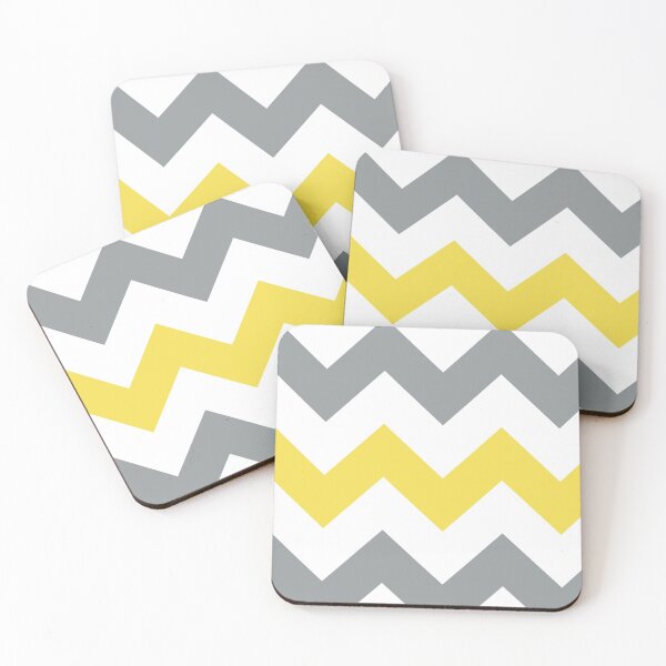 Item preview, Large yellow, white and gray pantone 2021 chevron designed and sold by Feeling Artsy.