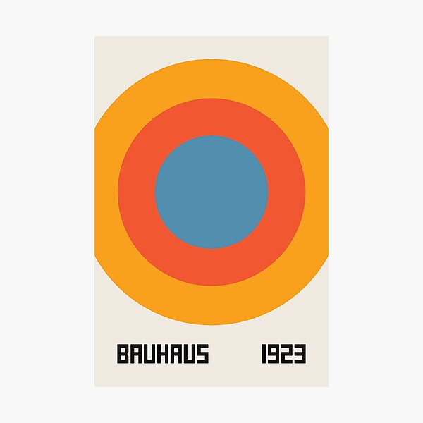 Item preview, Bauhaus Exhibition, Bauhaus Wall Art, Bauhaus Exhibition Print circles orange designed and sold by re-make-.