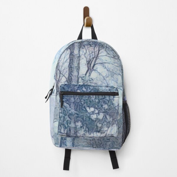 Item preview, Snowfall with Evergreen and a Little Brick House painting designed and sold by JinjerS.