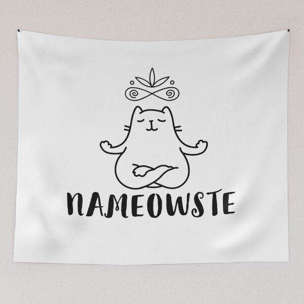 Item preview, Nameowste funny yoga cat designed and sold by Yogawoman.