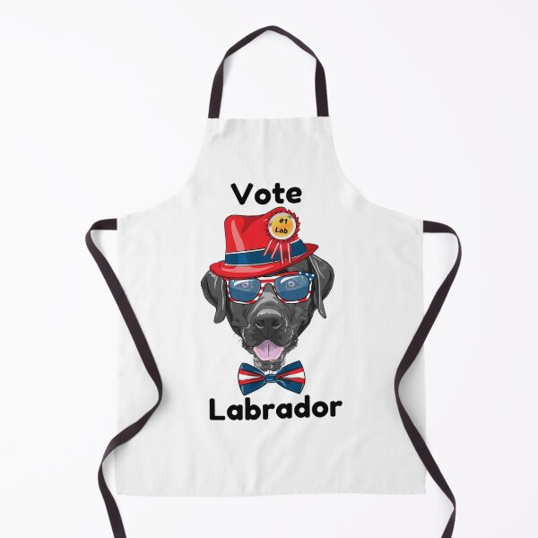 Item preview, Black Labrador Dog Vote Labour Pun Cute Pet Dog Wearing Hat and Sunglasses designed and sold by ChooproClothing.