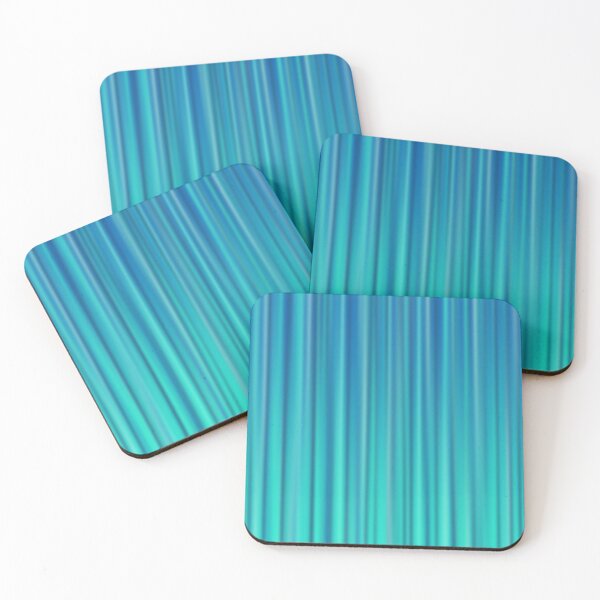 Item preview, Abstract Teal and Deep Blue Gradient Stripes Pattern designed and sold by Groovysheck.