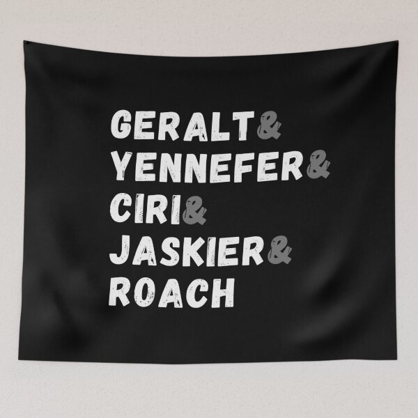 Item preview, Geralt & Yennefer & Ciri & Jaskier & Roach designed and sold by Fenay Designs.