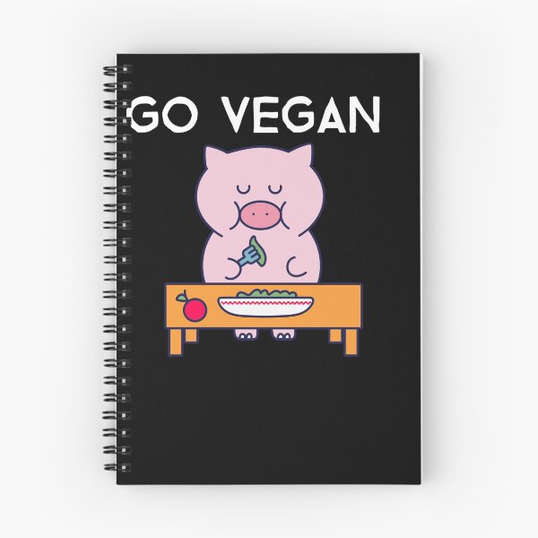 Item preview, Go Vegan, cute pig that eats vegetables designed and sold by GLwithUs.