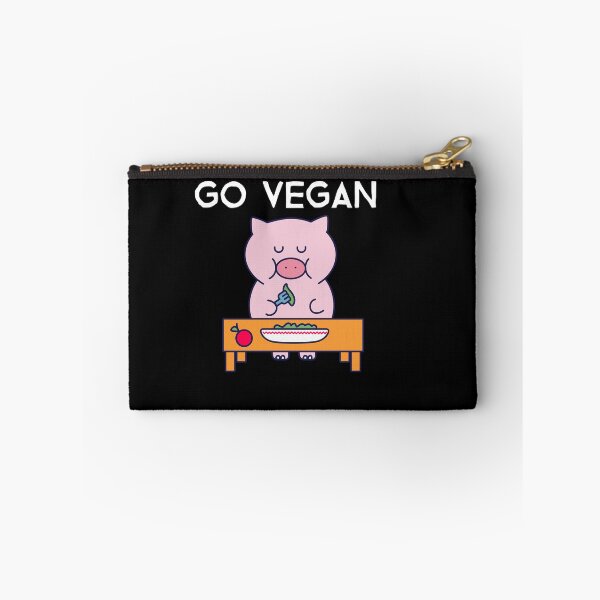 Item preview, Go Vegan, cute pig that eats vegetables designed and sold by GLwithUs.