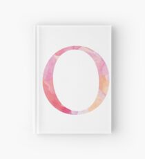 Pink Omicron Watercolor Letter Hardcover Journal
