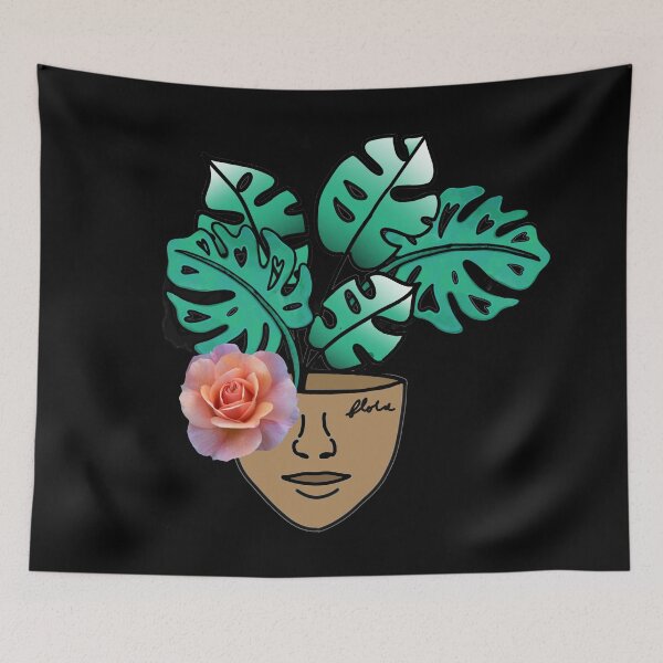Item preview, PlantLover, Monstera Plant Leaf with a Realism Rose for Surrealism Vibes designed and sold by 10pmCreations.