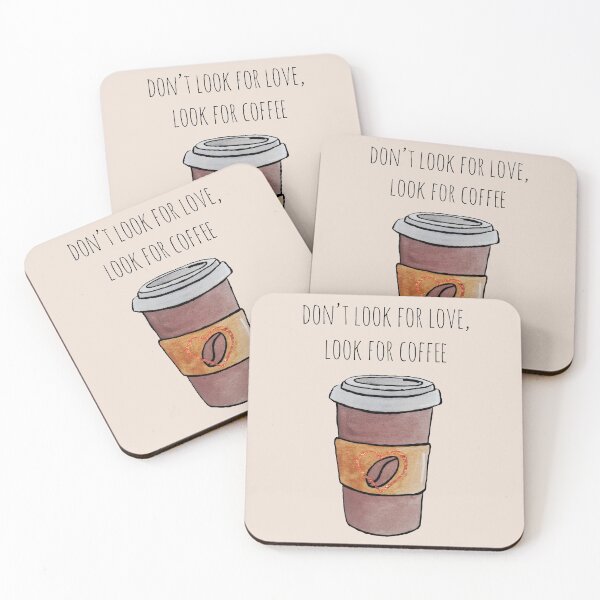 Item preview, Watercolor Don't Look for Love Look for Coffee Travel Cup designed and sold by Jessfm.