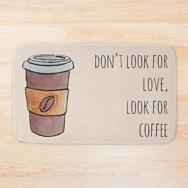 Item preview, Watercolor Don't Look for Love Look for Coffee Travel Cup designed and sold by Jessfm.