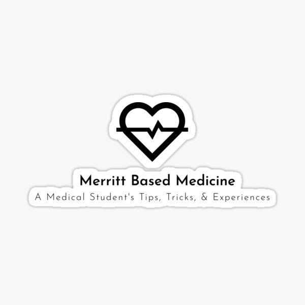 Merritt Based Medicine Logo - Black & White Sticker
