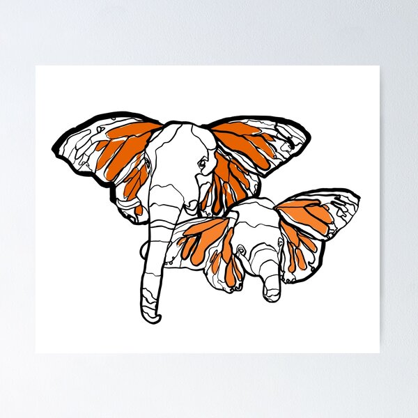 Item preview, Single Line - Flying Elephants designed and sold by MaxencePierrard.