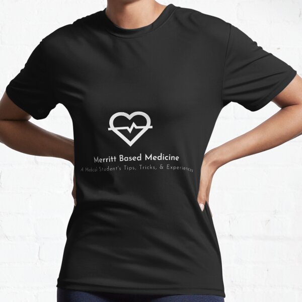 Merritt Based Medicine Logo - White & Gold Active T-Shirt