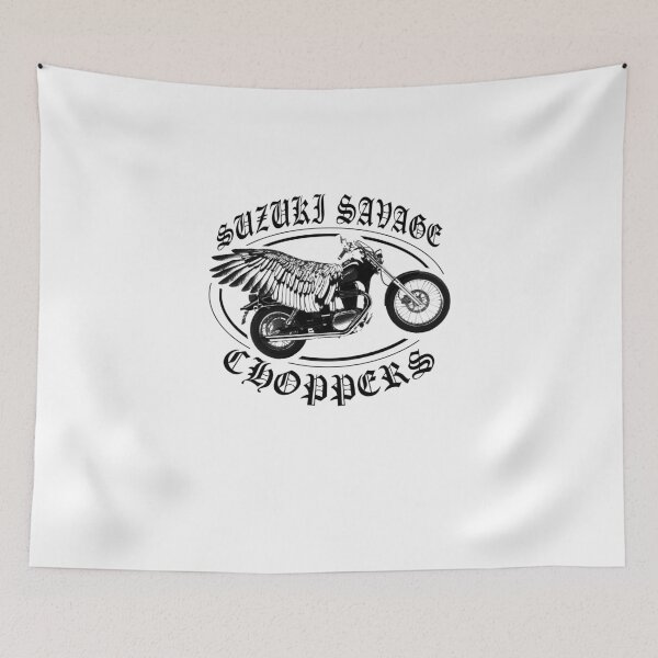 Item preview, Chopper Motorcycle Suzuki Savage Club Edit black designed and sold by fkingrainbow.