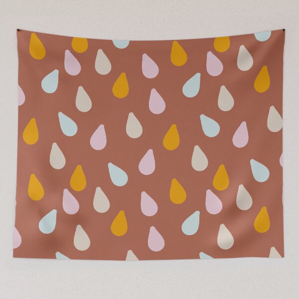 Item preview, Raindrops in Retro Colors designed and sold by awkwarddesignco.