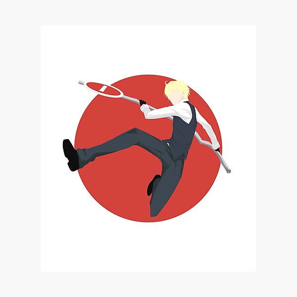 Aperçu de l'œuvre Shizuo Heiwajima - Imprimé anime minimaliste Durarara créée et vendue par AnimeDesignX.