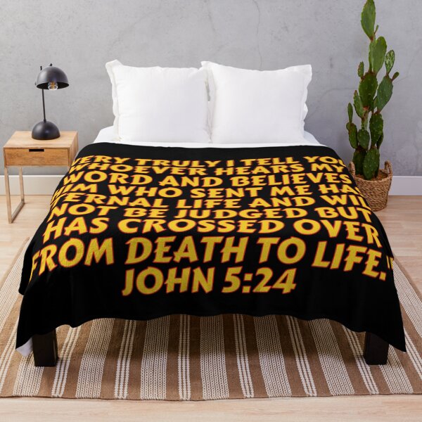 Item preview, Bible Verse John 5:24 designed and sold by Prayingwarrior.