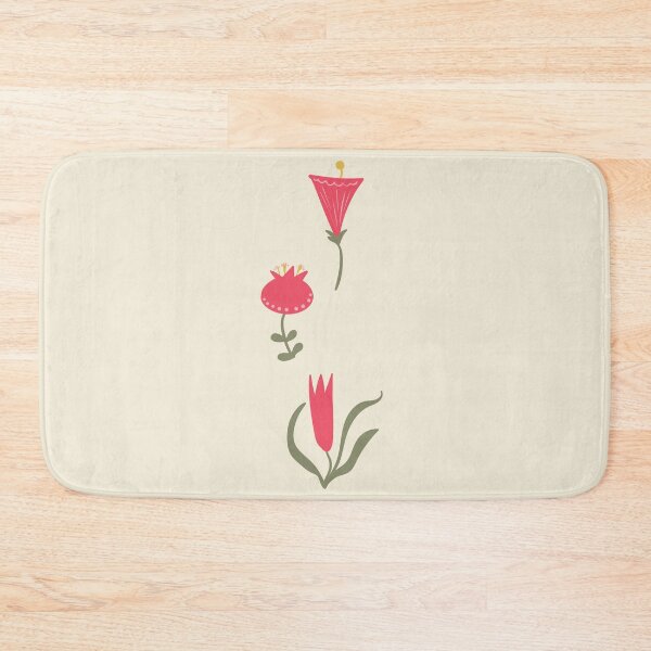 Item preview, folk style red flowers illustration designed and sold by rysunki-malunki.