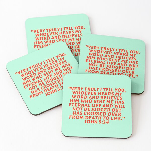 Item preview, Bible Verse John 5:24 designed and sold by Prayingwarrior.