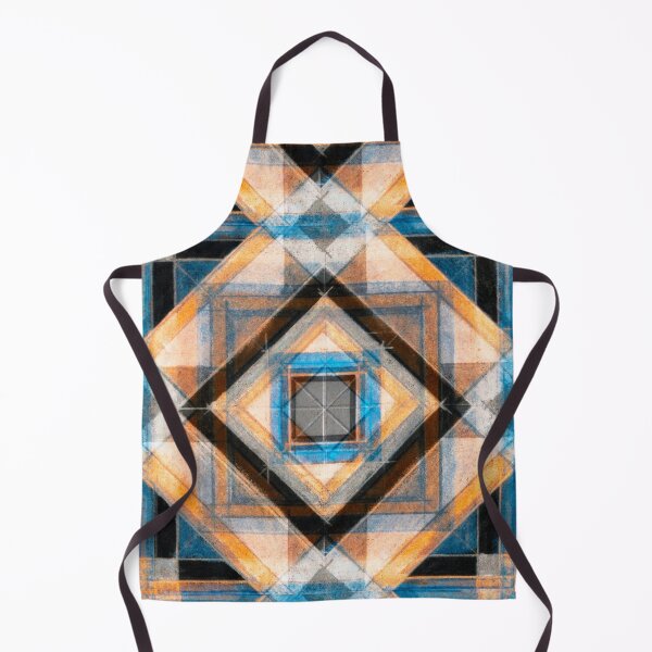 Item preview, Hand Made Edited Pencil Geometry in Blue, Orange and Black designed and sold by Istvan Ocztos.