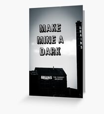 Brains Dark Art Greeting Card
