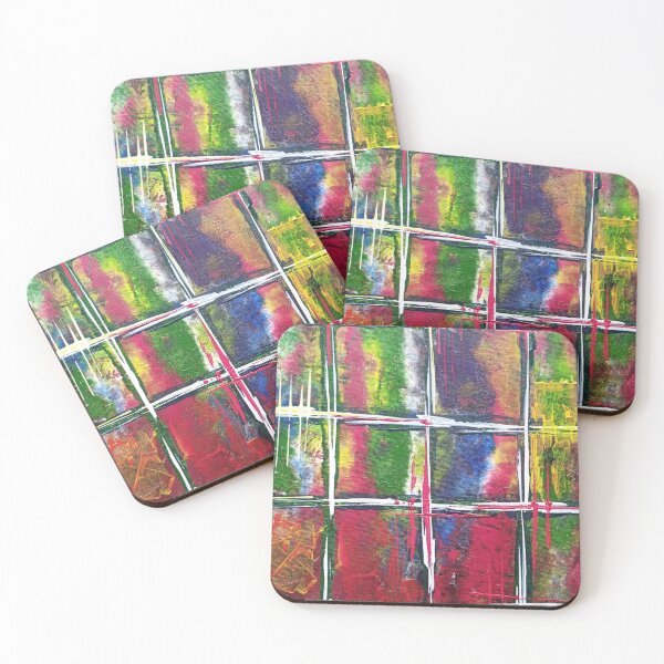 Item preview, Colored squares, abstract geometric figures designed and sold by NessArtByEwa.