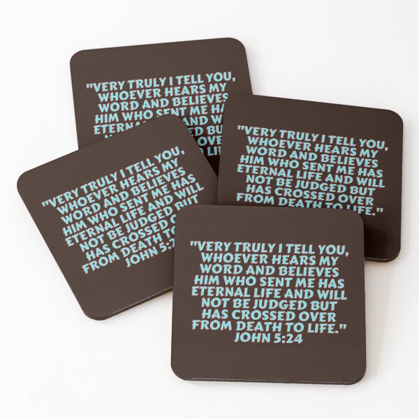 Item preview, Bible Verse John 5:24 designed and sold by Prayingwarrior.