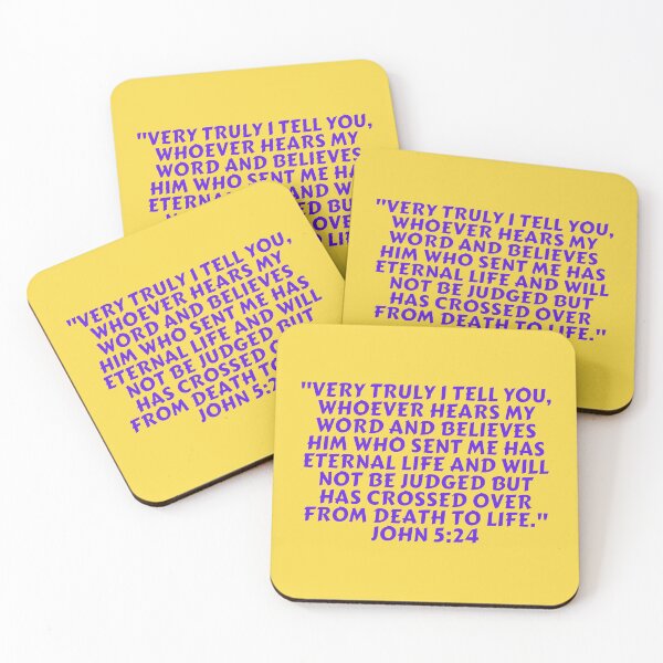 Item preview, Bible Verse John 5:24 designed and sold by Prayingwarrior.