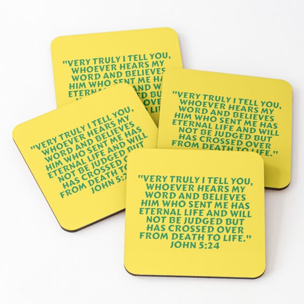 Item preview, Bible Verse John 5:24 designed and sold by Prayingwarrior.