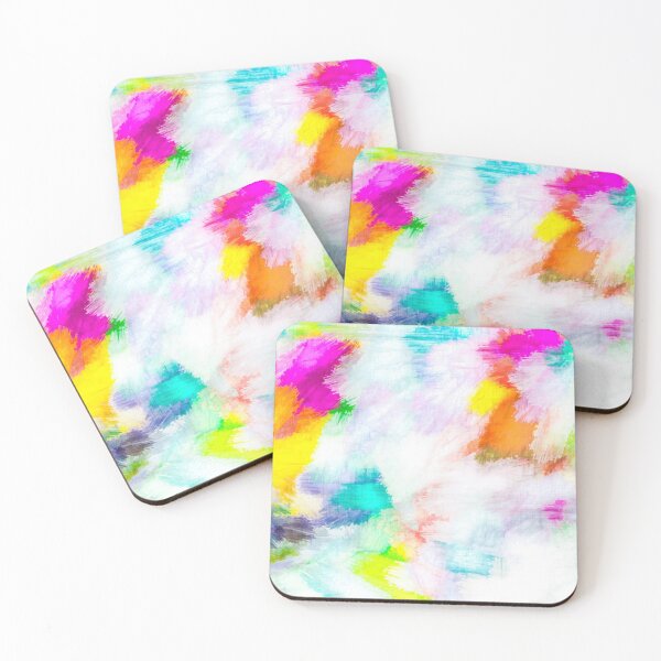 Item preview, colorful painting texture abstract background in pink yellow blue orange designed and sold by Mrvell.
