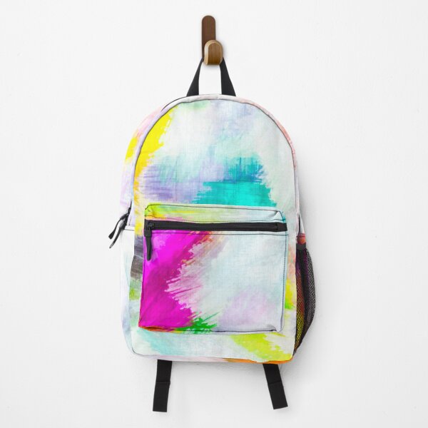 Item preview, colorful painting texture abstract background in pink yellow blue orange designed and sold by Mrvell.
