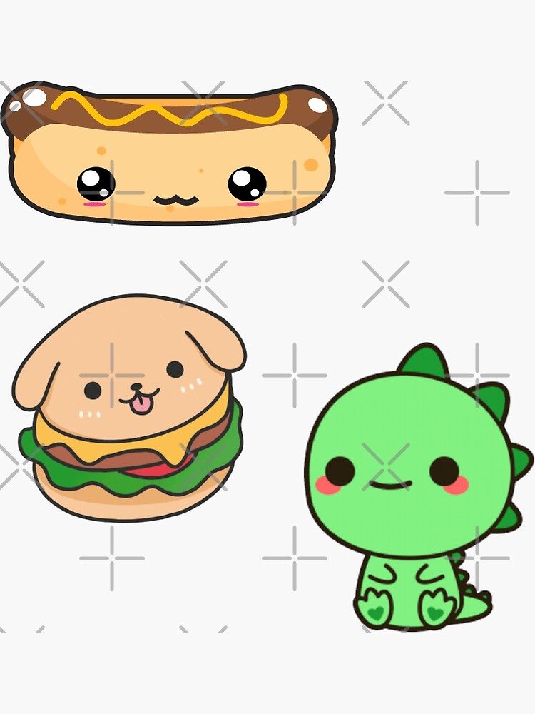 Cute Kawaii Foodanimal Sticker For Sale By Cvtmaryxnn22 Redbubble