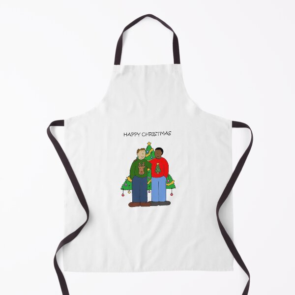 Item preview, Multiracial Gay Couple Happy Christmas designed and sold by KateTaylor.