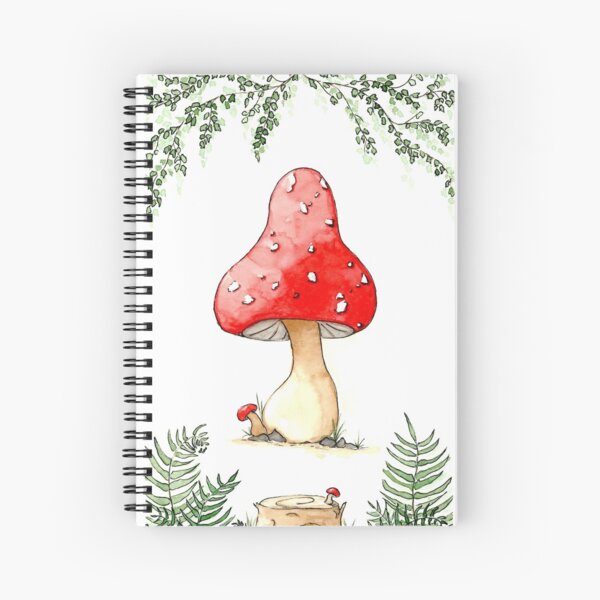 Item preview, Fairytale Mushroom Watercolor and Pen Illustration designed and sold by LadyKatieP.