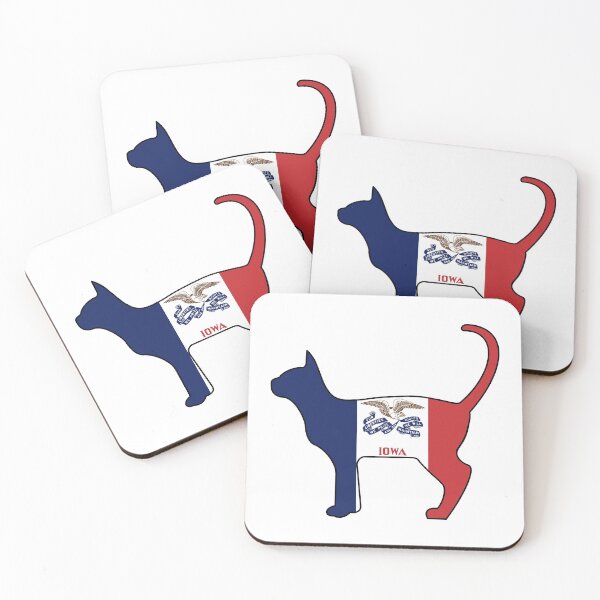 Item preview, State of Iowa Flag for Cat Lovers designed and sold by Gsallicat.