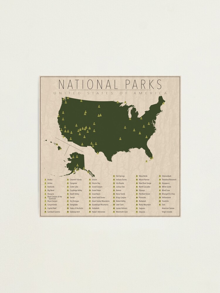 Photographic Print, US National Parks designed and sold by FinlayMcNevin