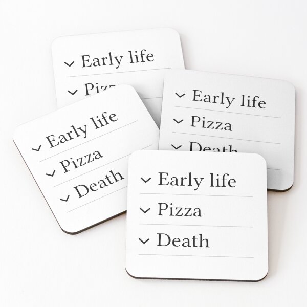 Item preview, early life pizza death wikipedia meme designed and sold by cangurojoe.