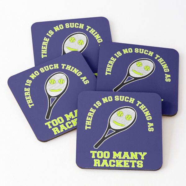 Item preview, Too Many Rackets | Funny Happy Tennis Sports Racket Shirt for Tennis Players designed and sold by KleverOlivier.