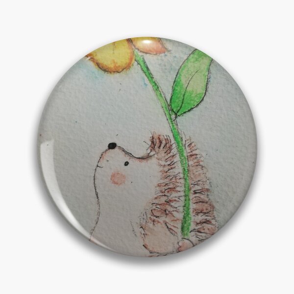 Item preview, Hedgehog and yellow flower designed and sold by Sifan.