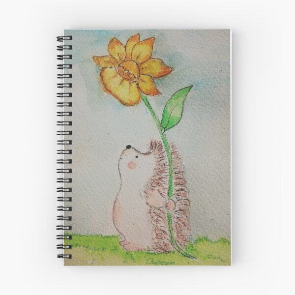 Item preview, Hedgehog and yellow flower designed and sold by Sifan.