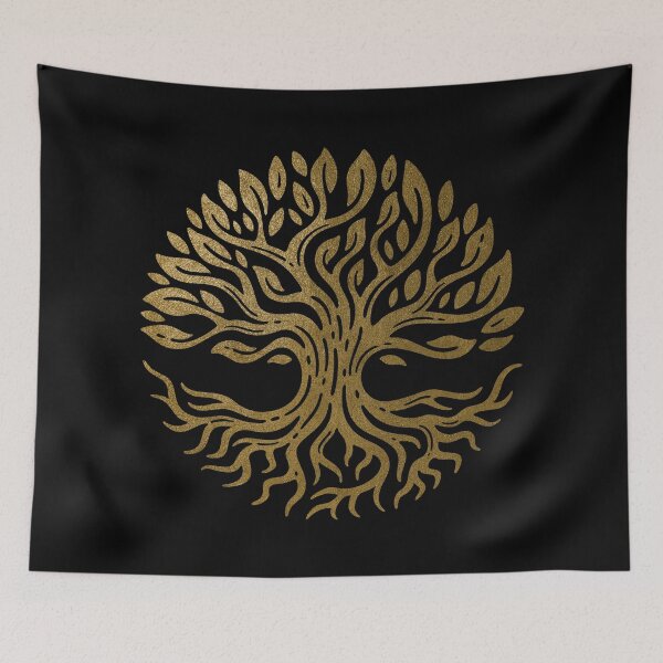 Item preview, Golden Tree of Life Print Modern Minimalist designed and sold by SoccaTamam.